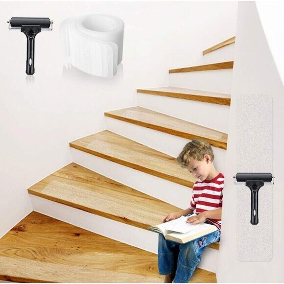 Unbranded Other - Non-Slip Strips for Indoors Clear Safety Anti Slip Stair Treads 4x24